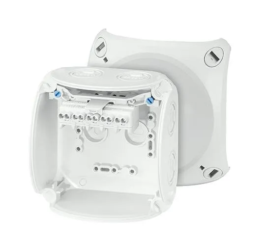 Hensel KF 0402 G Kopplingsdosa grå, IP66, glasfiber, 2,5 mm² 104×104 mm