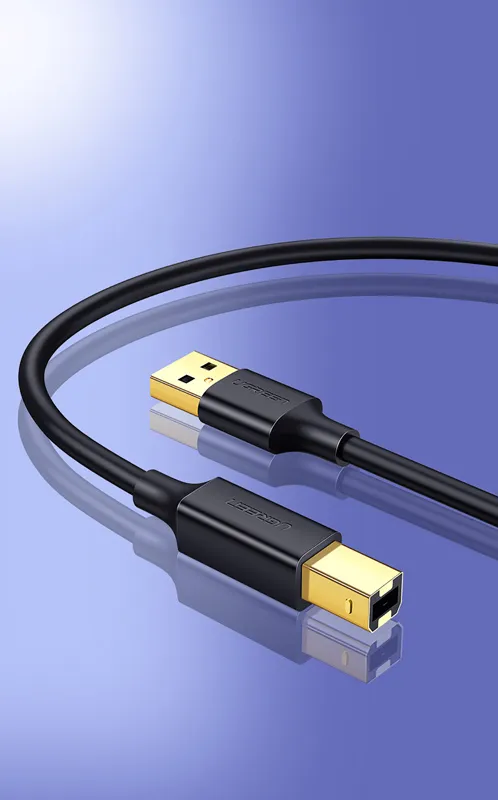 Ugreen USB-A till USB-B Skrivare Kabel 1m - Svart
