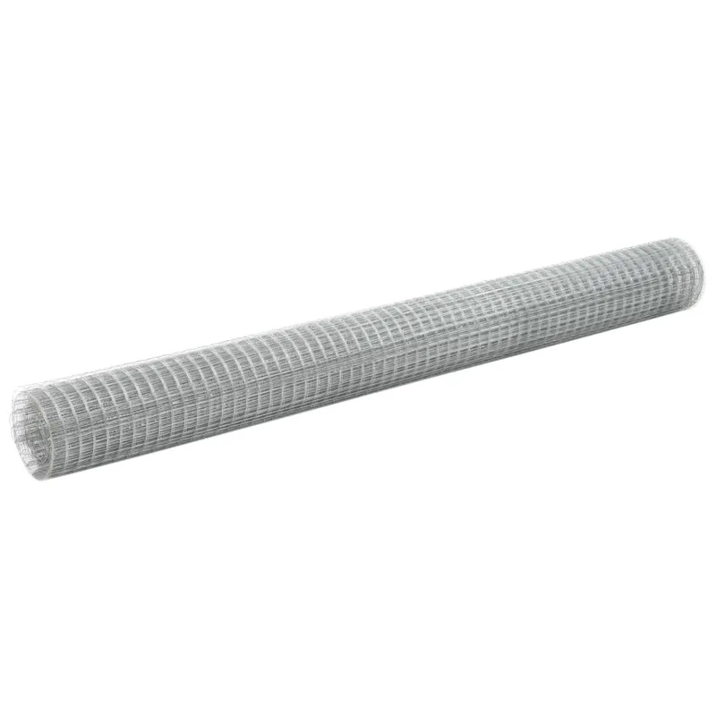 vidaXL Hönsnät galvaniserat stål 10×1,5 m silver