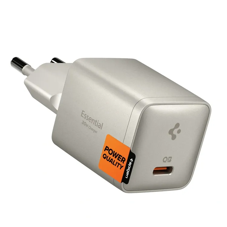 Spigen ArcStation Essential 30W USB-C Wall Charger - Natural Titanium
