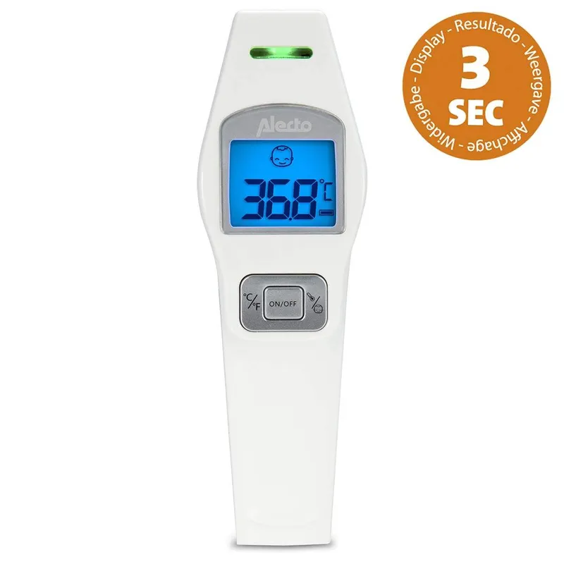 Infraröd panntermometer, snabb och noggrann, vit