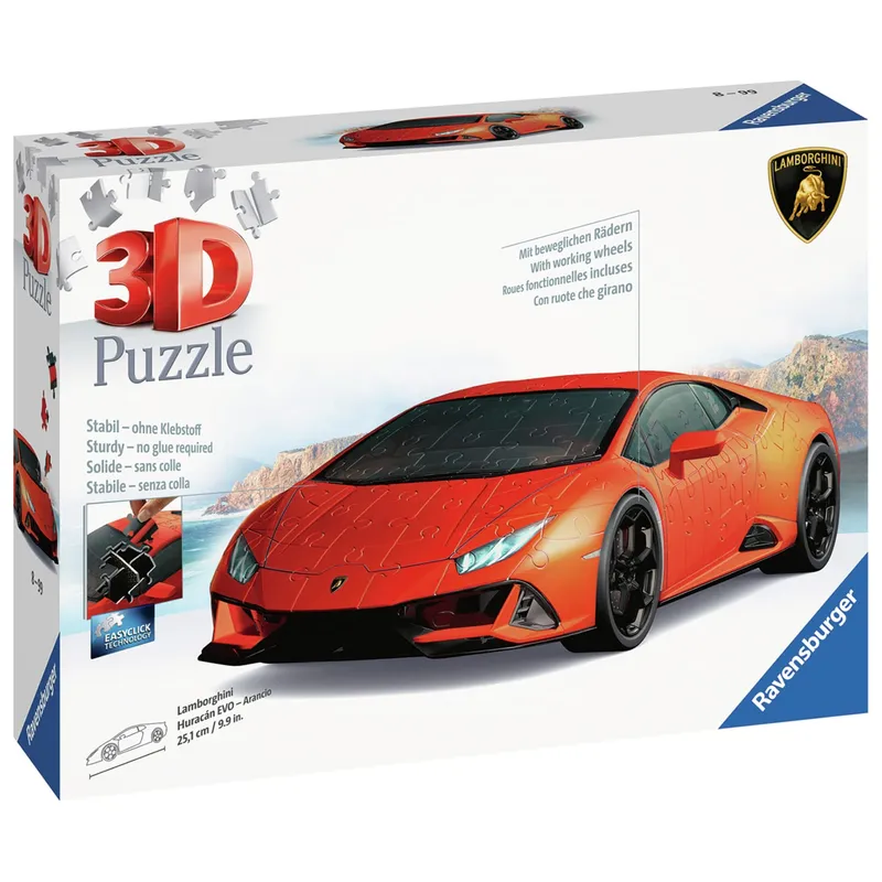 Ravensburger Lamborghini Huracán EVO MK2 3D-pussel 156 Bitar