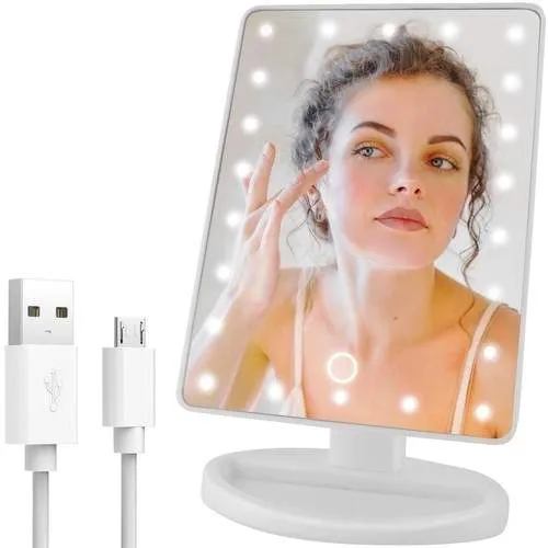 Illuminerad Sminkspegel 22 LED Justerbar Vinkel
