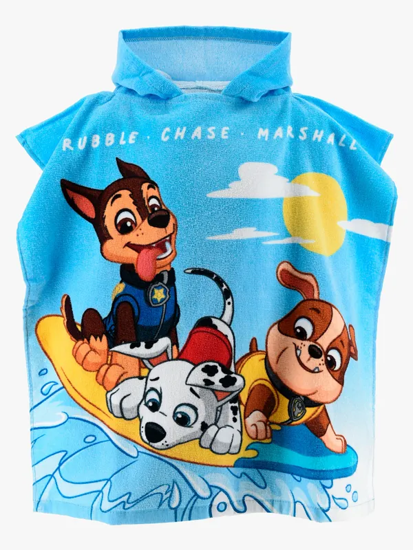 Paw Patrol Badponcho 100% Bomull, Blå