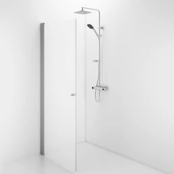 Contura Space SPNF 900 Duschvägg rak, med knopp, 900 mm