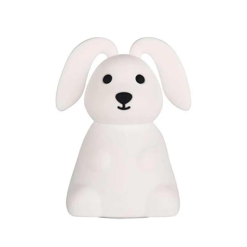 CarloBaby Bunny Floppy Ears LED Nattlampa, Vit, Barnrum