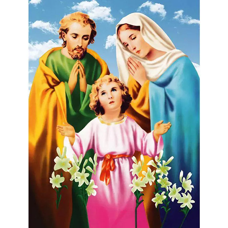 Diamantbroderi Religion Handgjord diamantmålning Handarbete Mosaik Korsstygn Heminredning 20X30CM (#0922)