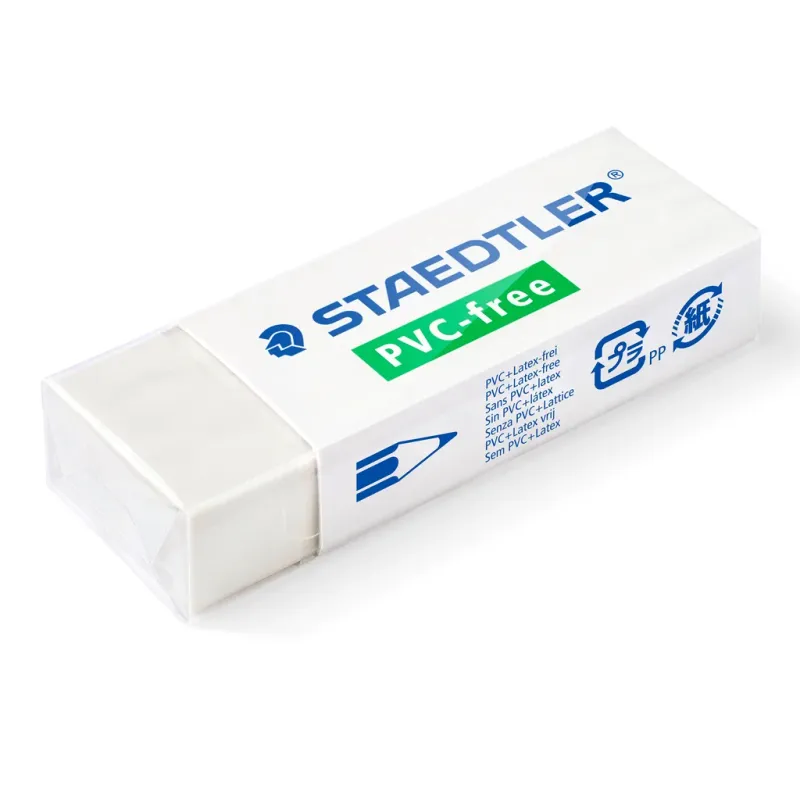 Radergummi Pvc-Fri 65x23x13mm vit