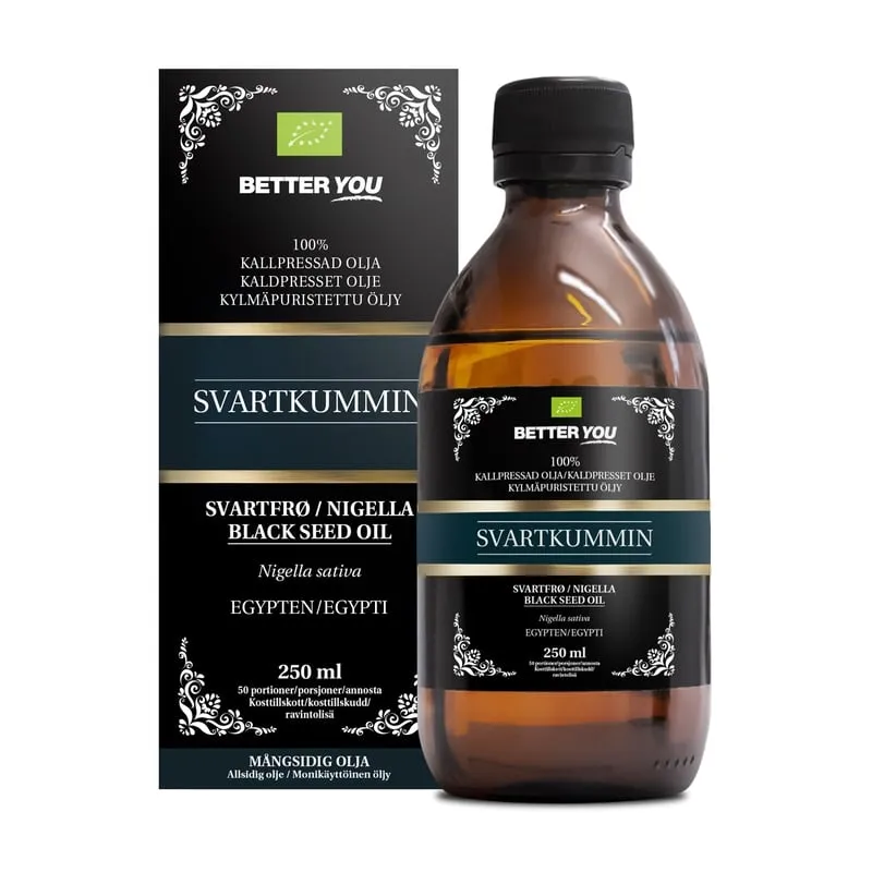 BETTER YOU Better You Svartkumminolja EKO Kallpressad 250 ml