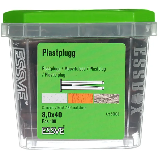 PLASTPLUGG BRUN 8X40 100P | Beijerbygg Byggmaterial