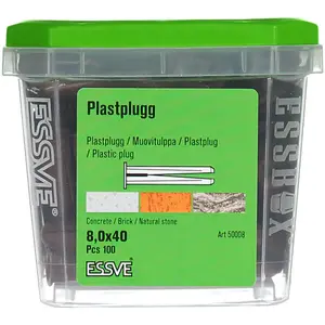 PLASTPLUGG BRUN 8X40 100P | Beijerbygg Byggmaterial