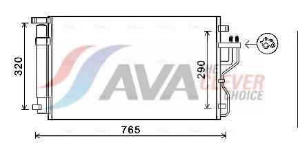 Kondensor, klimatanläggning AVA COOLING SYSTEMS KA5153D