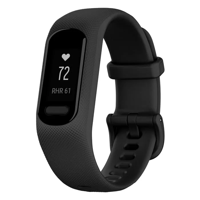 Garmin vívosmart 5 – Svart – aktivitetspårare med band – silikon – svart – bandstorlek: L – monokrom – Bluetooth, ANT+ – 26.5 g