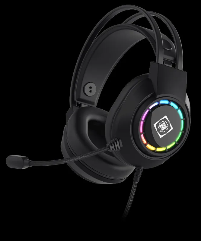 Deltaco DH220 USB Stereo Gaming Headset RGB Svart