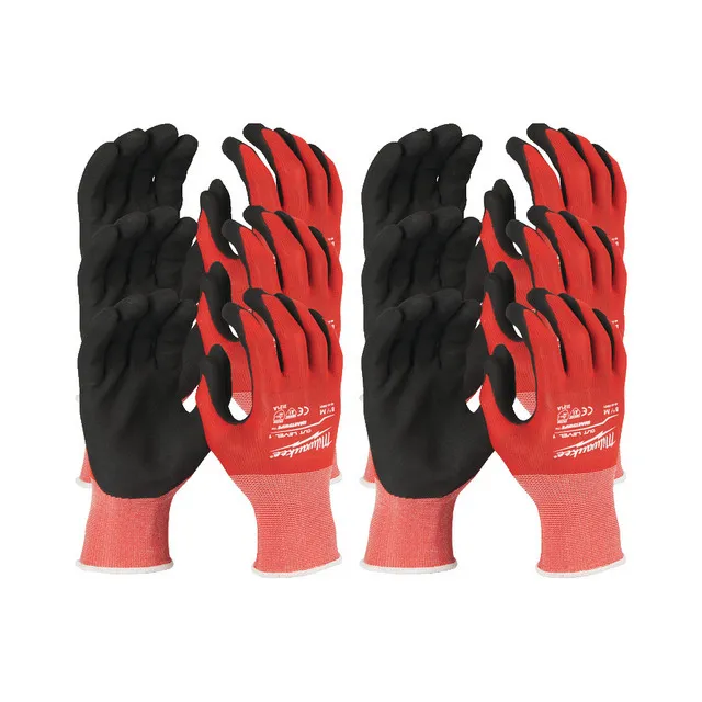 Milwaukee 1/A Montagehandske nitrildoppade, 12-pack, CL1/A M/8