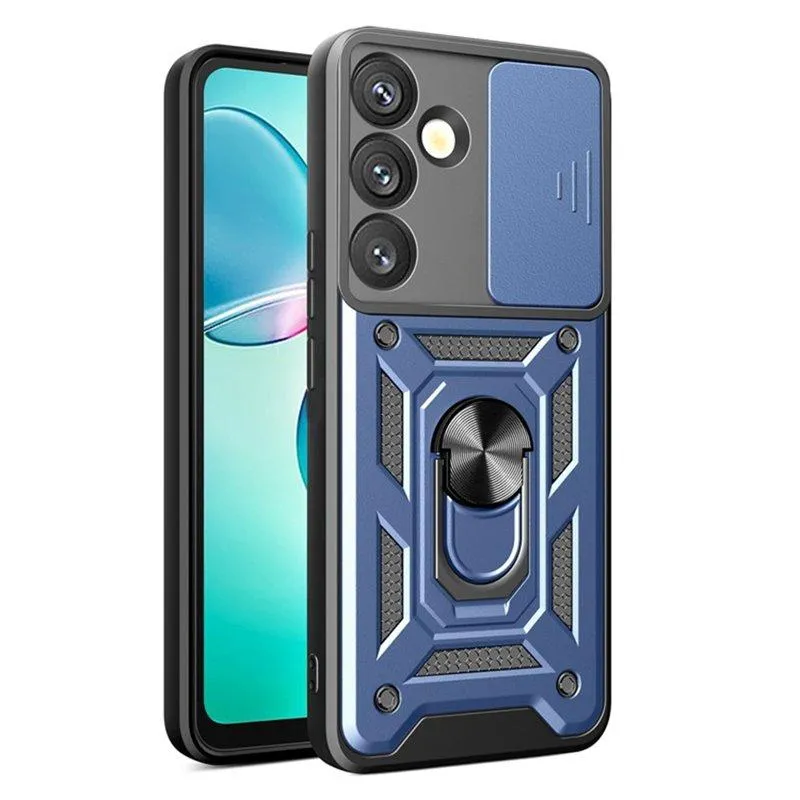 Mobilskal för Samsung Galaxy S26 PC + TPU Kickstand – Blå (#9702)