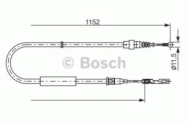 Handbromsvajer BOSCH 1 987 482 310
