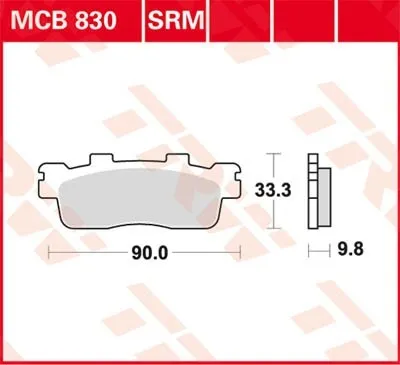 TRW MCB830 Bromsbelägg