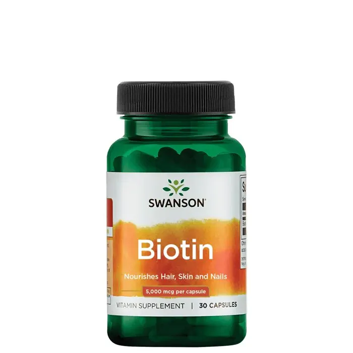 Swanson - Biotin, 5000 mcg, 30 kapslar