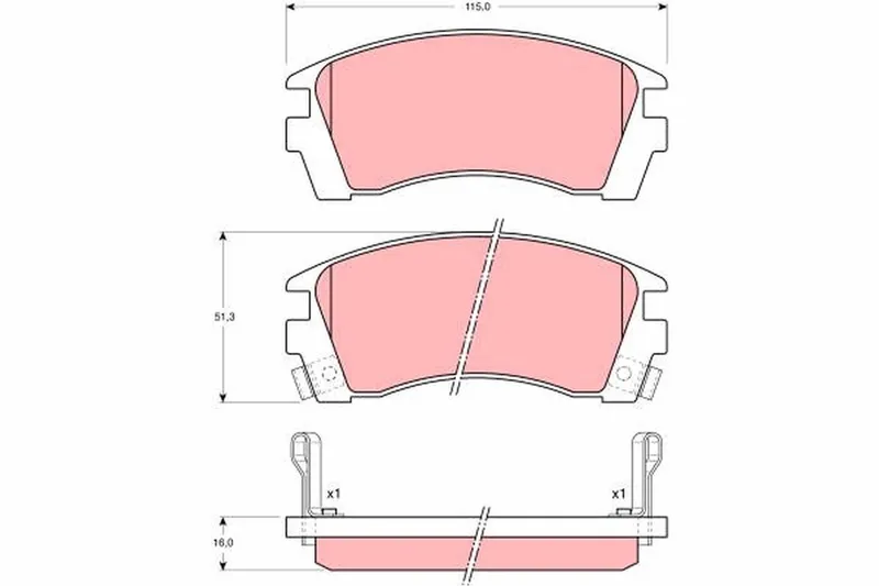 Bromsbelägg TRW GDB1013