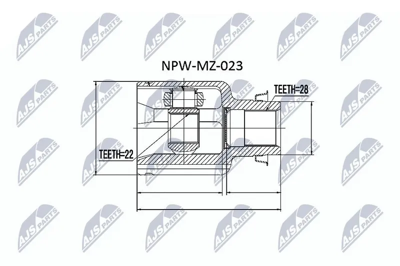 Ledsats, drivaxel NTY NPW-MZ-023