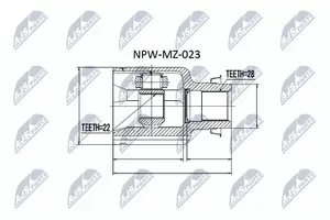 Ledsats, drivaxel NTY NPW-MZ-023