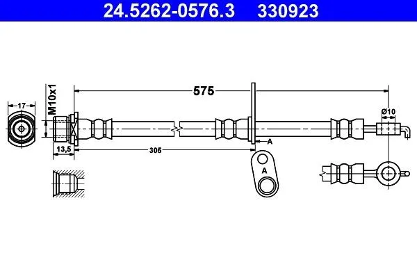 Bromsslang ATE 24.5262-0576.3