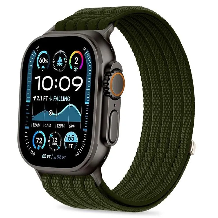Tech-Protect Nylon Sport Band for Apple Watch 44 / 45 / 46 / 49 mm - Dark Green