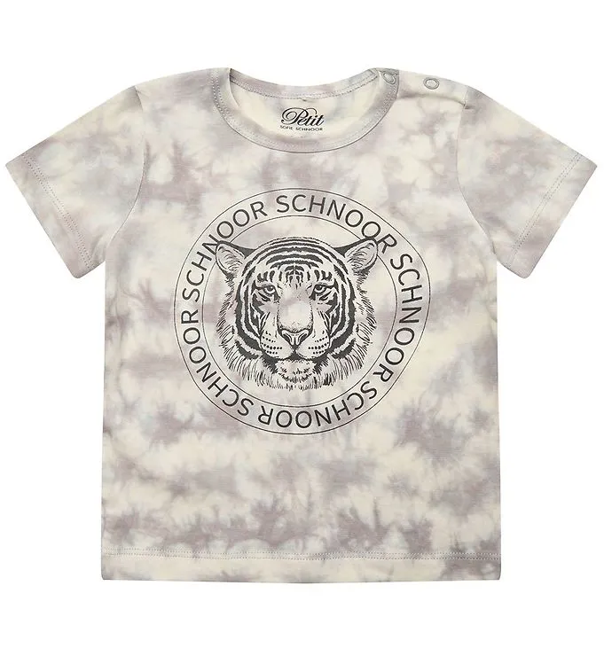 Petit by Sofie Schnoor T-shirt – Julius – Warm Grey m. Tiger