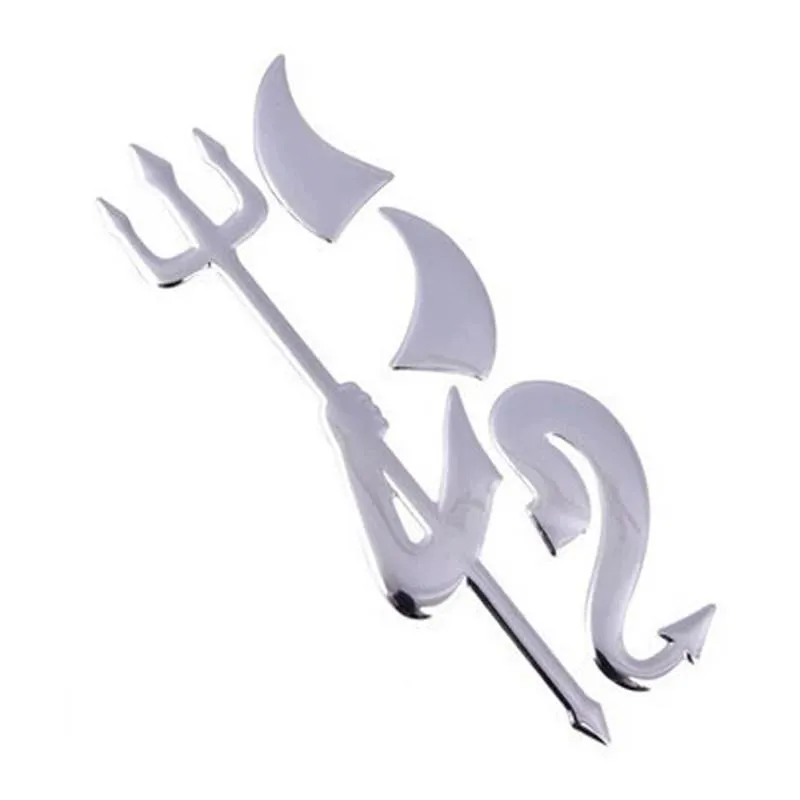 Söt 3D vattentät ängelbeskyddare Little Devil Demon Auto Emblem Dekal Dekal Bil gör-det-själv-tillbehör 2PCS