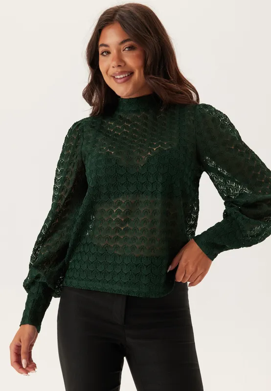 Vmbecca Ls High Neck Lace Top (#5335)