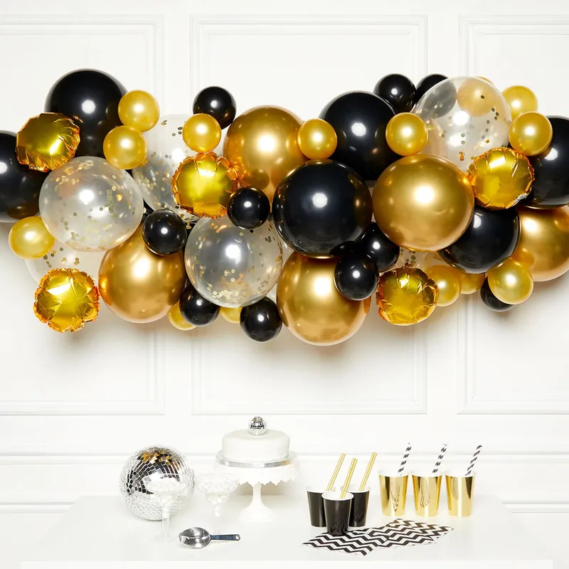 Ballongbåge Guld/Svart