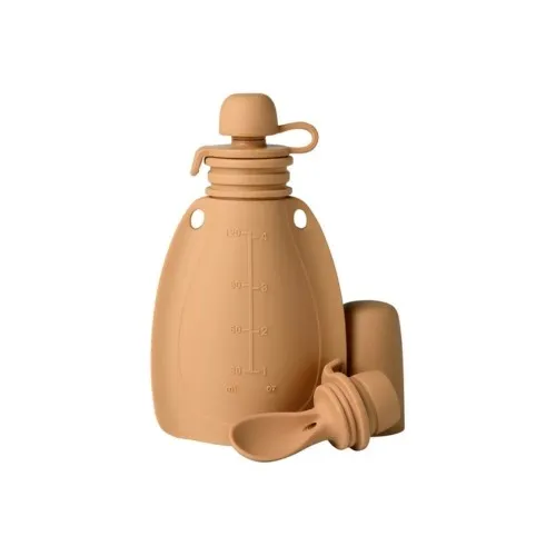 Mininor Smoothieväska m. Sked - Silikon - 120 ml - Brun