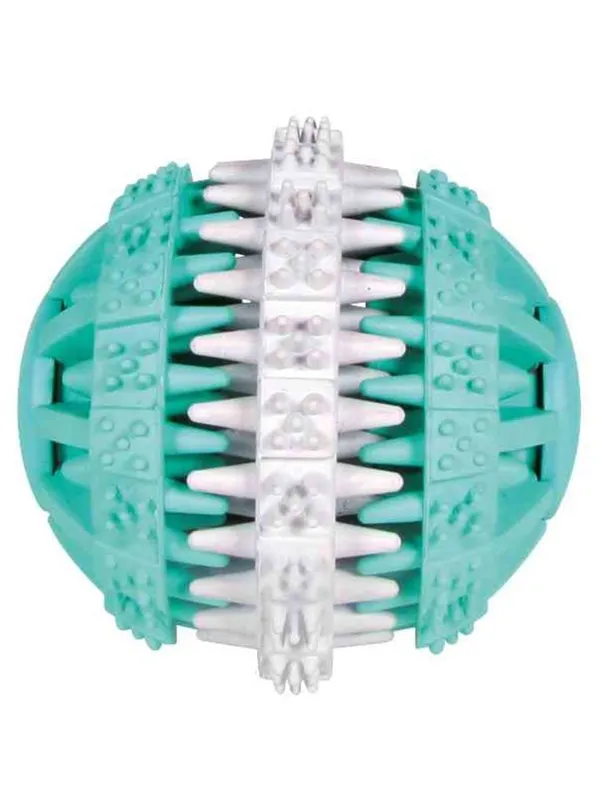 Trixie Dog Toy Denta Fun Ball Rubber Mint Flavour 6cm