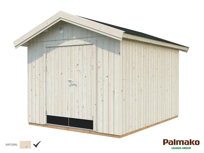 Palmako Martin Förråd 9,5 m²/inv. 8,4 m², obehandlad