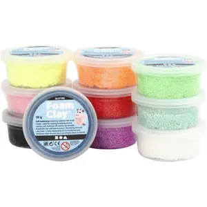 Foam Clay Mixade Färger Glitter