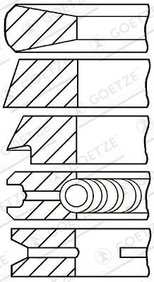Kolvringsats GOETZE ENGINE 08-174311-70