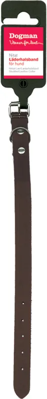 Läderhalsband Lina Ställbart Brun 22x55cm