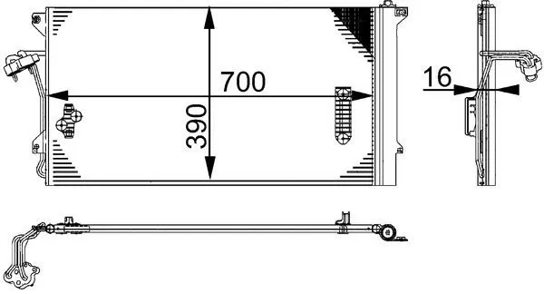 Kondensor, klimatanläggning MAHLE AC 659 000S