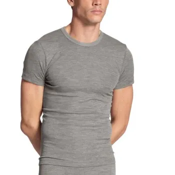 Calida Wool and Silk T-shirt Grå Small Herr
