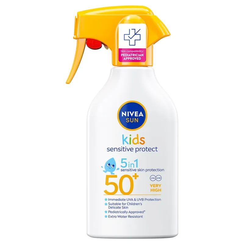 NIVEA SUN Solskydd Kids Sensitive Protect Trigger Spray SPF50+ 250 ml