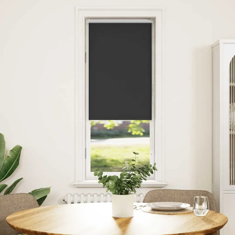 vidaXL Rullgardin mörkläggning svart 40×150 cm tyg bredd 35,7 cm