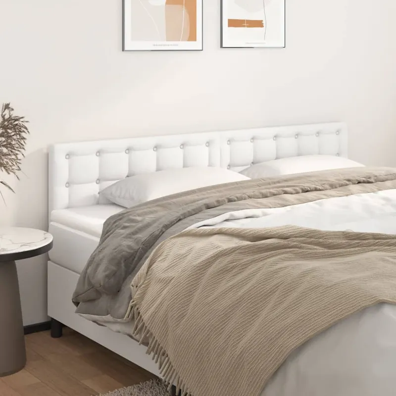 vidaXL Sänggavlar vit 160x5x78/88 cm konstläder