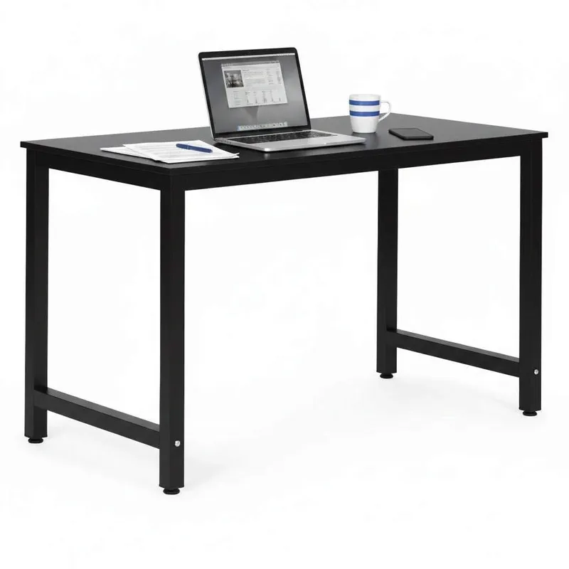 Datorbord 120×60 cm - Svart, Justerbara fötter