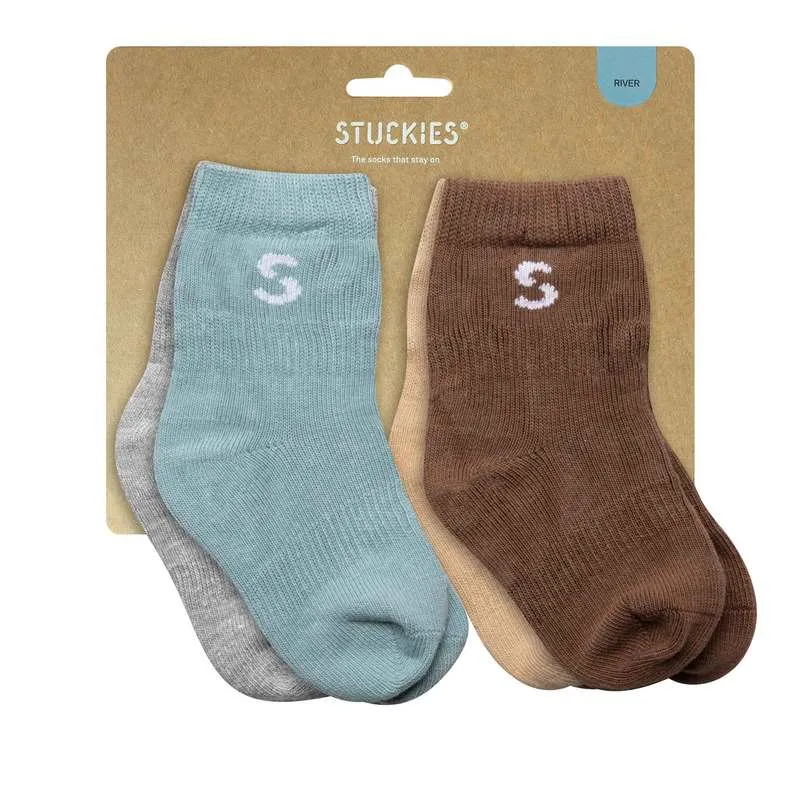 Stuckies River Utan anti-slip 10/15 0-6 mån 4-pack