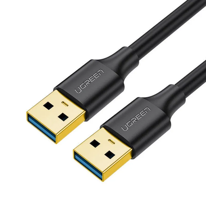 Ugreen USB-A (hane) till USB-A (hane) 3.2 Gen 1, 1 m - Svart