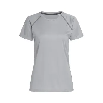 Stedman Active 140 Women Team Raglan Silvergrå polyester Medium Dam
