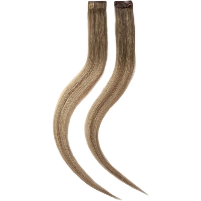 Rapunzel of Sweden Single Invisible Clip-ins Straight / 2 pieces 40 cm Brown Ash Blonde Balayage B5.1/7.3