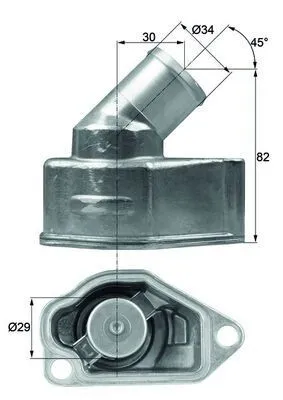 Termostat, kylvätska MAHLE TI 9 87