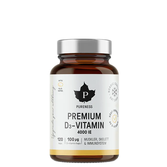 Premium D-vitamin 120 kapslar Pureness